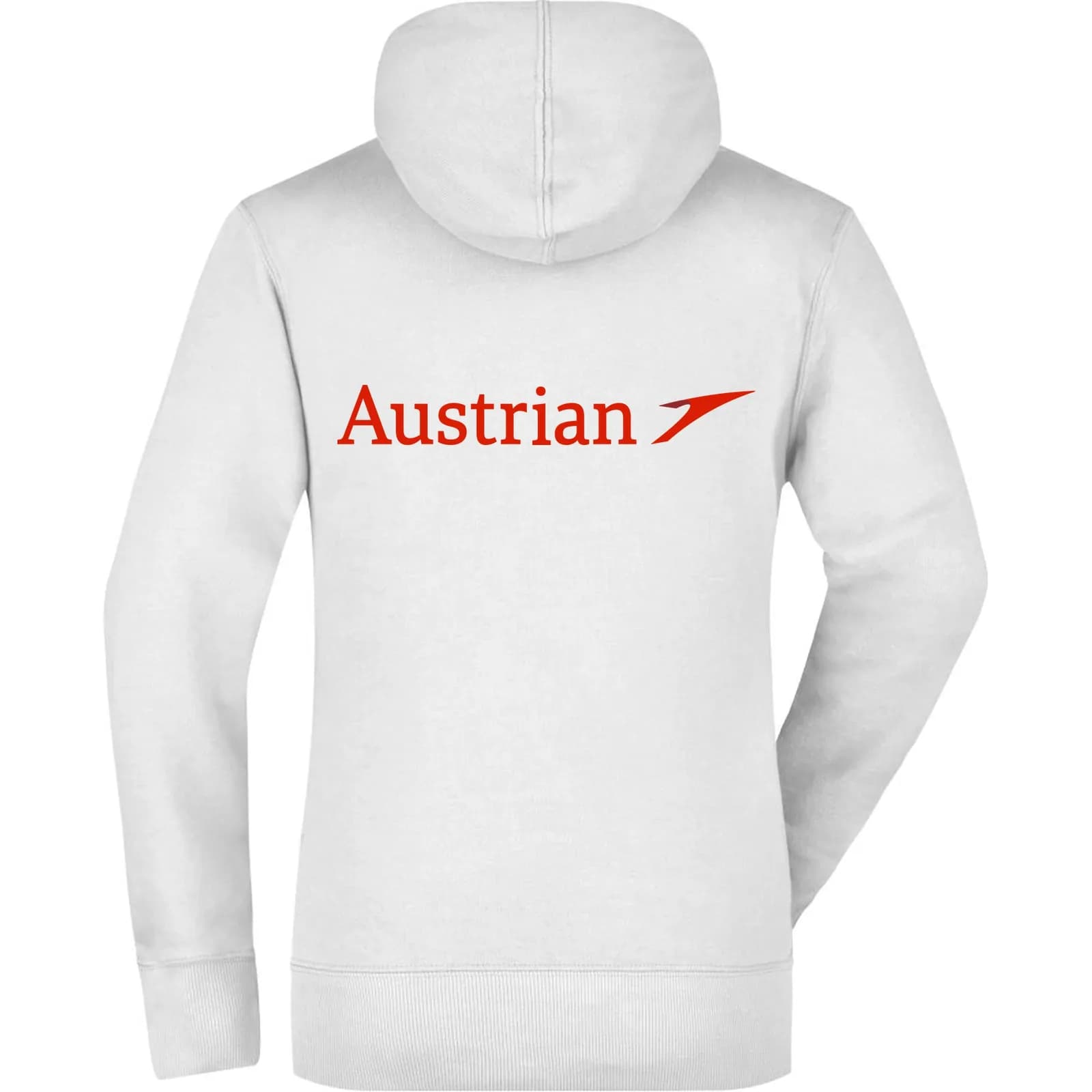 Kapuzensweater Weiß, Rückansicht
