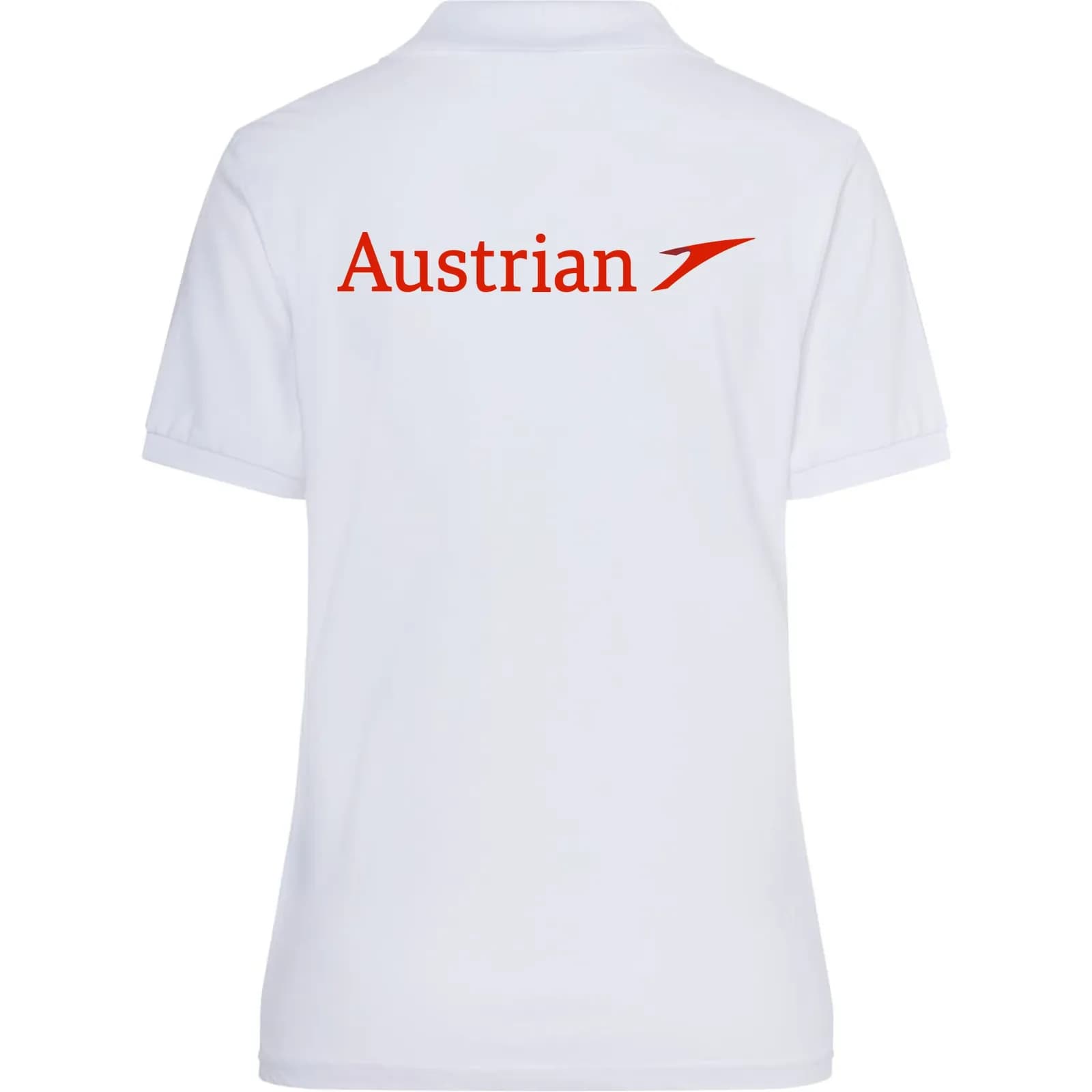 Poloshirt Weiß, Rückansicht