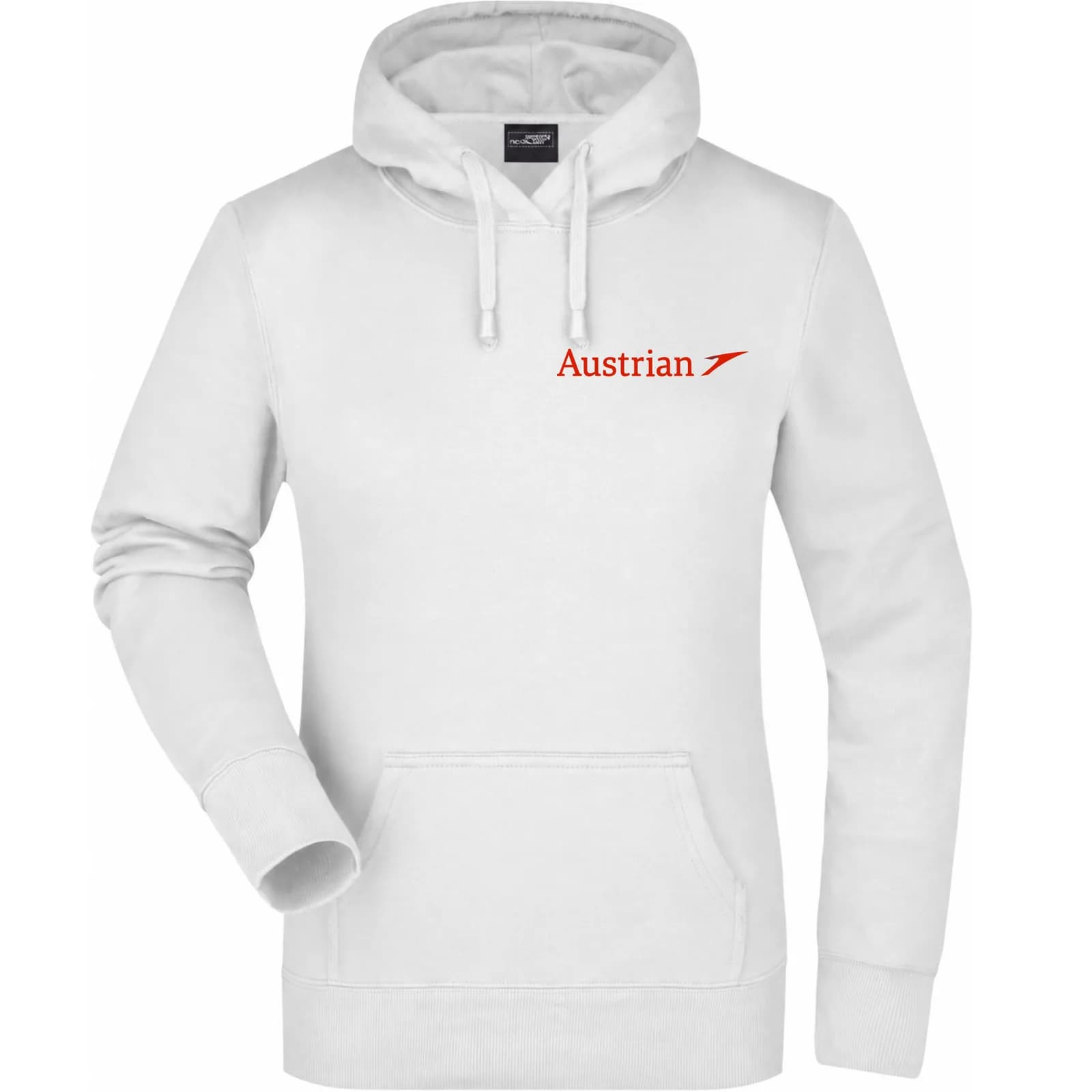 Kapuzensweater Weiß, Vorderansicht