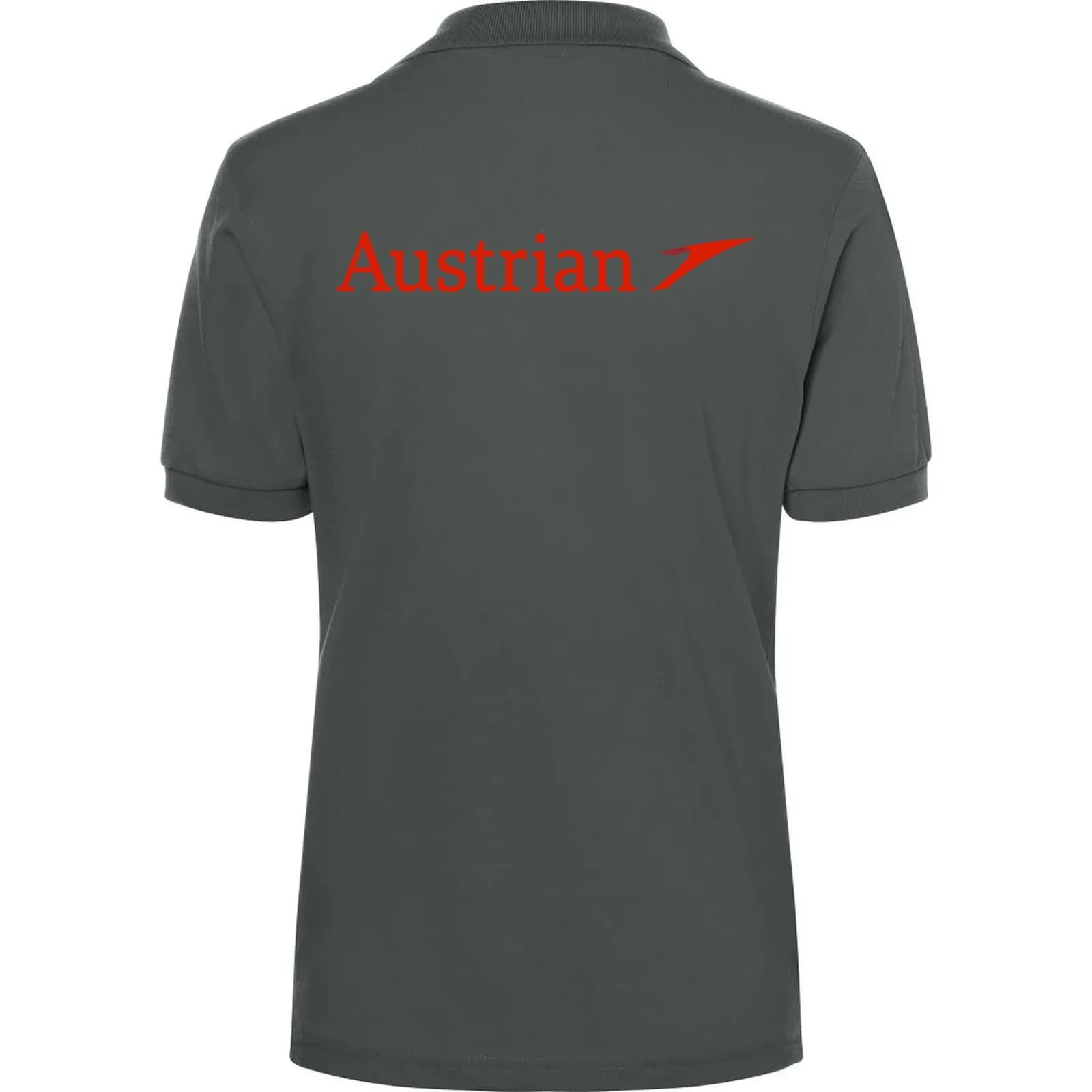 Poloshirt Graphit, Rückansicht