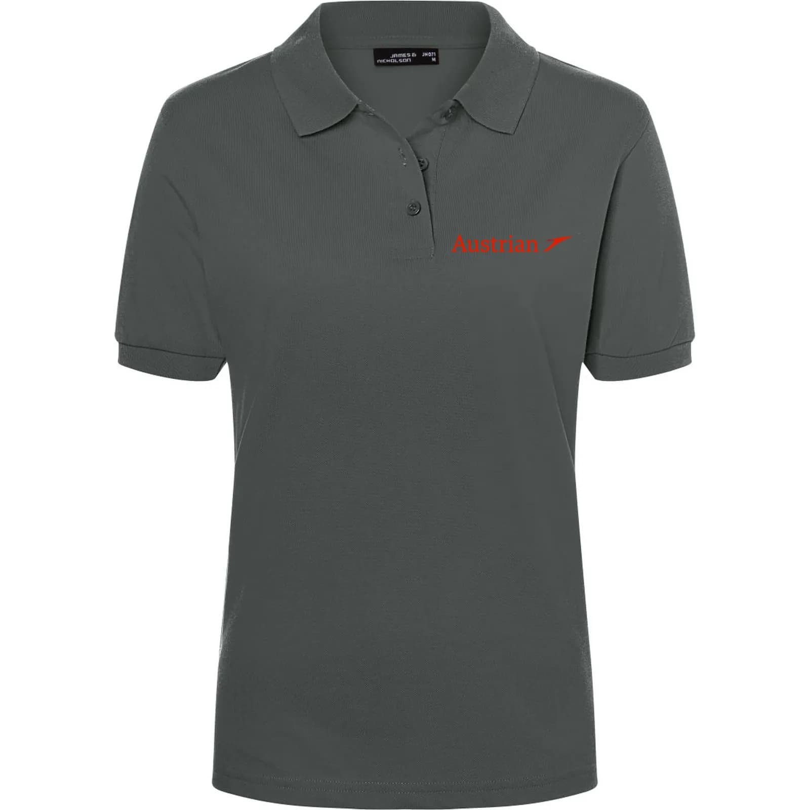 Poloshirt Graphit, Vorderansicht